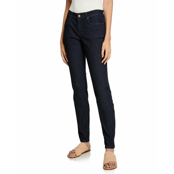Eileen Fisher Denim - EILEEN FISHER Dark Wash Indigo Organic Cotton Jean
